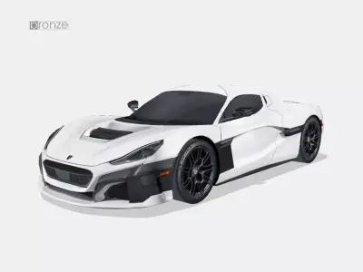 Rimac Nevera 2022 Low-poly 3D model