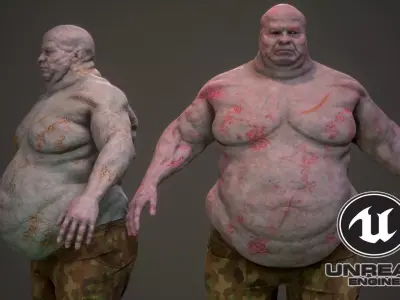 Mutant 01F   Low-poly 3D model