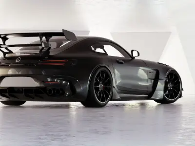 Car Lighting Scene 3D Blender File Low-poly 3D model