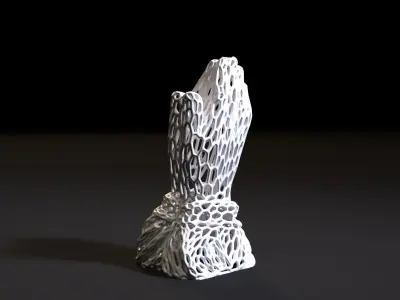Praying Hands Voronoi 3D print model