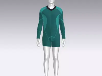 Sport Suit Low-poly 3D model