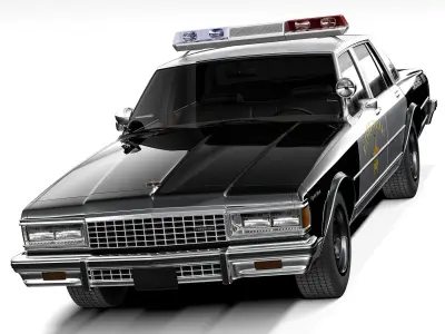 Chevrolet Caprice Police Car 1978 3D model