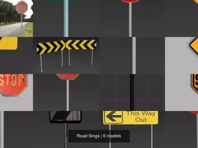 Road Sings 3D Model Pack