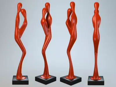 Kiss Sculpture 3D model