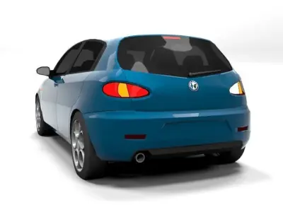 ALFA 147 5DOOR 2001 LOWPOLY Low-poly 3D model