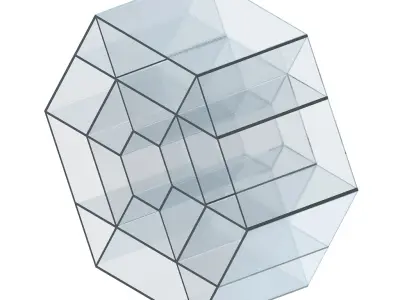 Glassy Hexagonal Shelf 3D print model
