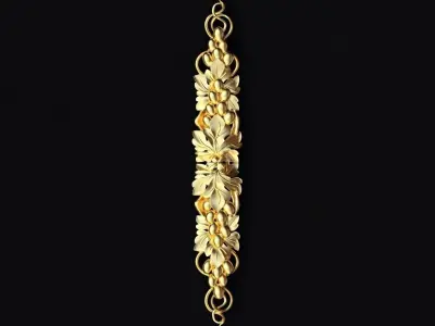 Central decor ornament for furniture 3D model 430