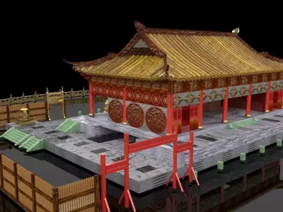 Chinese ancient house 3D model 48