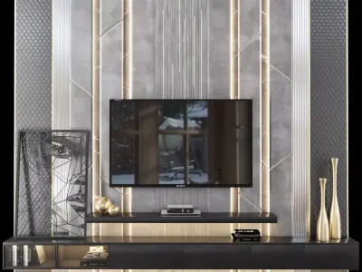 Tv Wall 05 3D model
