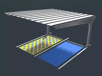 Carport for disabled 25U12 3D model