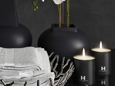 Bathroom decoration set by kelly Hoppen 3D model