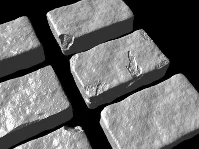 Brick Set stack of bricks 3D model