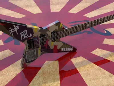 George Lynch ESP Kamikaze Star STD 1 3D model