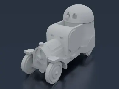 Austro-Daimler Panzerautomobil 3D print model