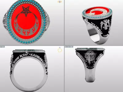 Erkek Gumus Yuzuk 3D print model