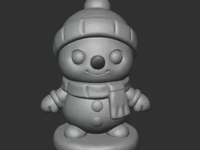 SNOWMAN FIGURINE ON BASE 3D print model
