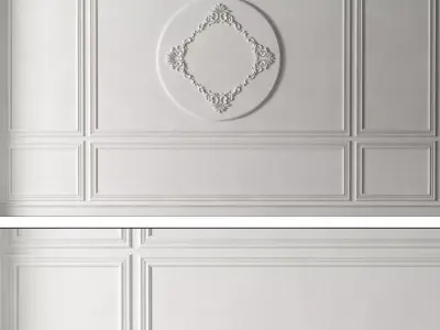 Classic 3D Wall Panel Elegant Design for Interior Decor 9 3D model