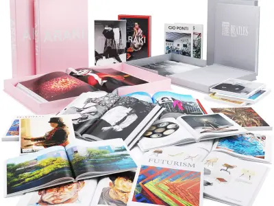 Book Set 3 beatles deluxe box Low-poly 3D model