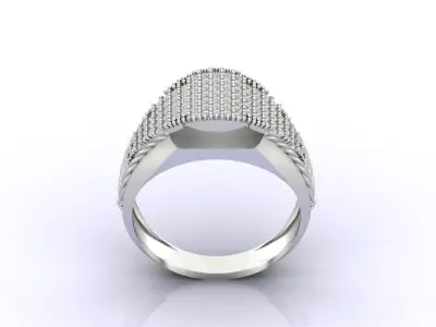 Print Ready STL 3DM  Gents Rings Diamond Men Ring  3D print model 231