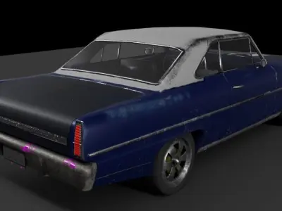 Nova 1 old car Low-poly 3D model