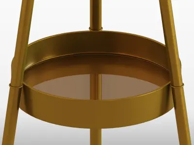 Glass Shade LED Floor Lamp 3D model