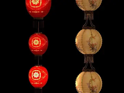 Chinese  red lantern  3D model
