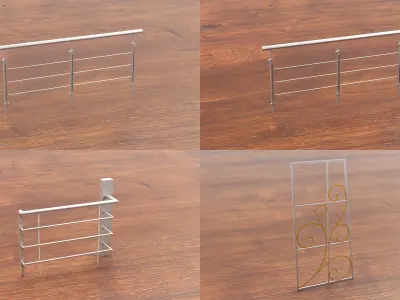 Building Facade Collection 22 pieces 3D model Low-poly 3D model