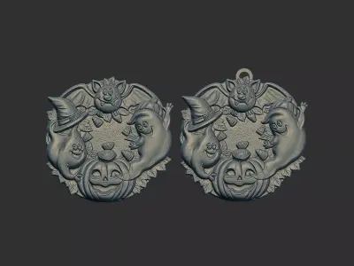 halloween bat ghost pumpkin funny model 3D print model