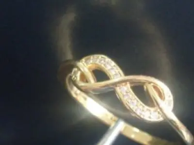 Infinity sign Ring with Brilliants - anillo signo del infinito 3D print model