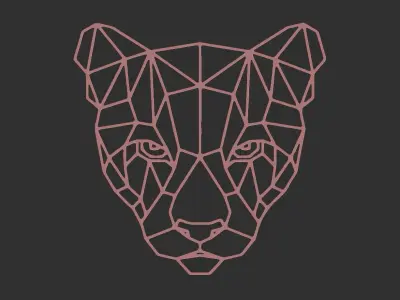 geomentric tiger  3D print model