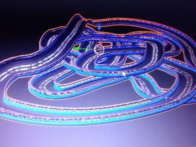 Race track Pack Low-poly 3D model