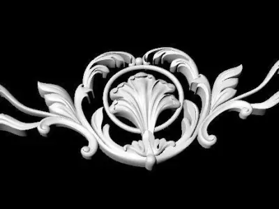 Central decor ornament for furniture 3D model 1015