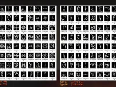 812 Brushes-Architectural Kitbash-Gothic- Imm-Vdm-Alphas Low-poly 3D model