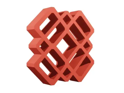 Jaali block design Diamond within Diamond 3D model