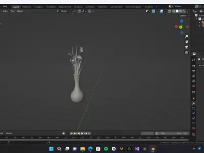 Flower vase Free low-poly 3D model