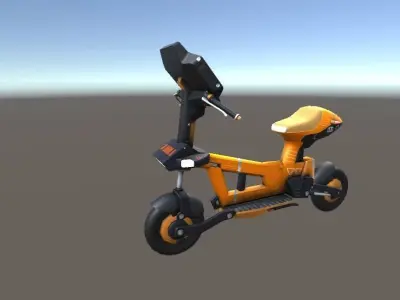 SCi-Fi Moped Low-poly 3D model