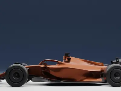 Formula 1 Stock Car Low-poly 3D model