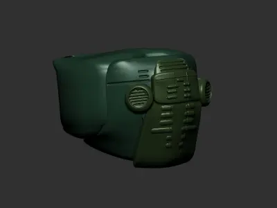 helmet high poly sculpt 3d printable  3D model