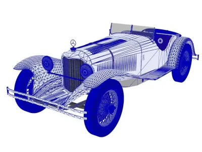 Mercedes Benz SSK  Low-poly 3D model
