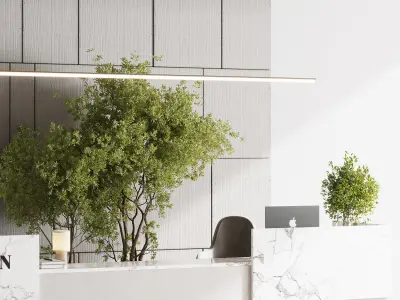 Reception desk - office furniture 20 Low-poly 3D model