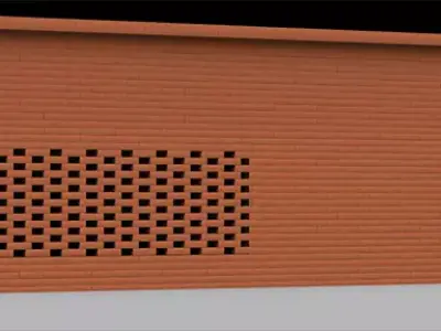 decorative brick wall 3D model