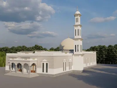 Mosque Detail Design 3D model