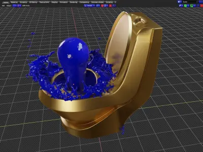 LUXURY TOILET The GOLDEN Toilet Free 3D model