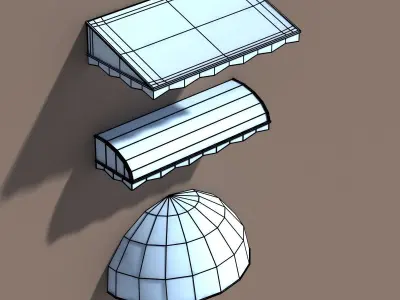 Awning Misc Architecture 3d Low poly Low-poly 3D model