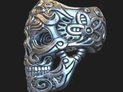 Skull ring jewelry for Bikers vol12 3D print model