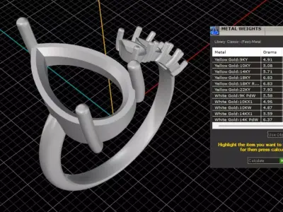 ring woman  3D print model 55