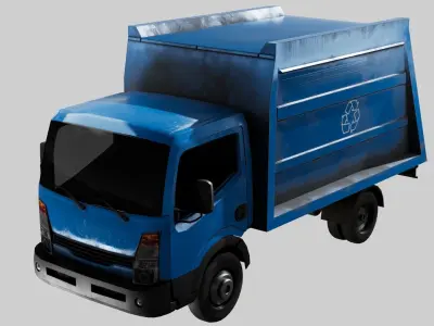 Recycle Truck Waste Car Low Poly Low-poly 3D model