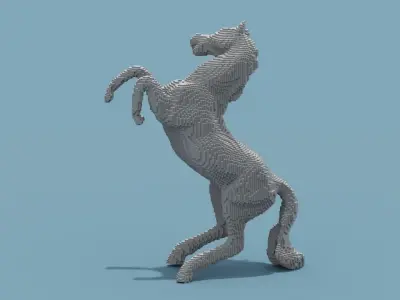 Voxel Horse 3D model