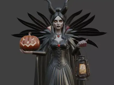 Halloween Demoness 3D Model for 3D Print 3D print model