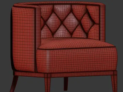 Bourbon Armchair Brabbu 3D model